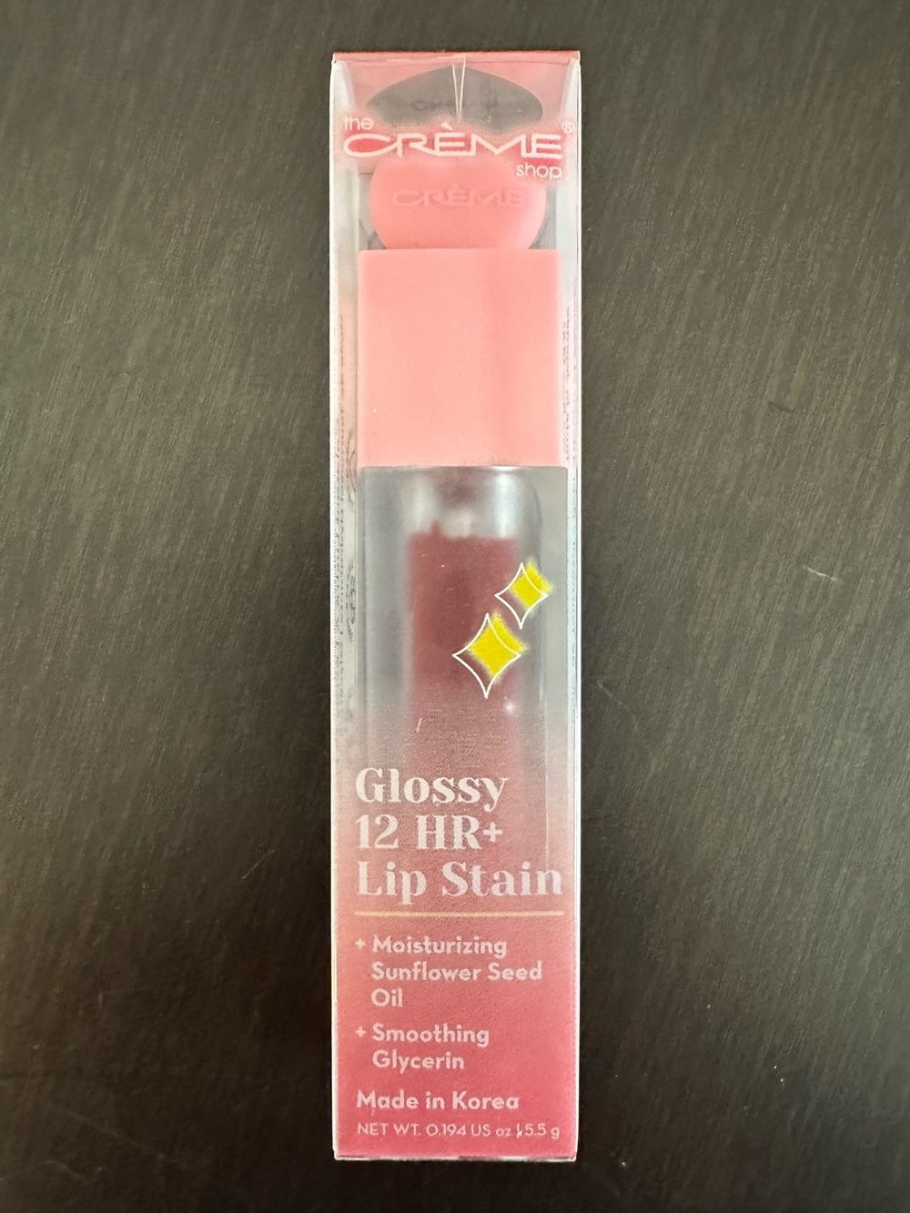 Crème Shop Glossy 12+ Hour Lip Stain. “Cherub” Color – NEW – Korean Lip Care